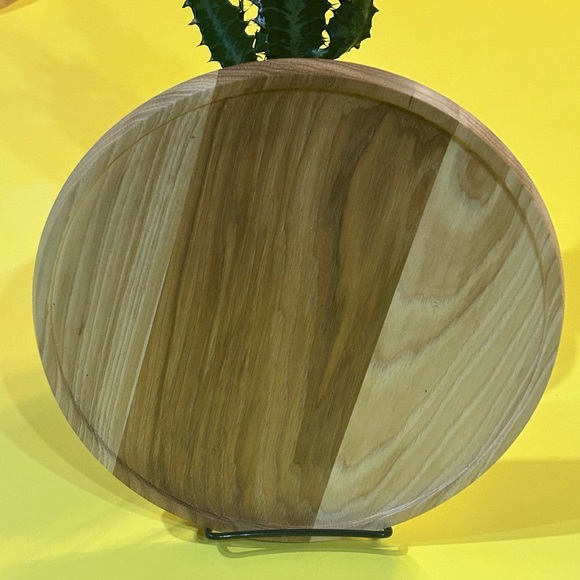 Other - Handcrafted Hickory Wood Turned Round Serving Platter